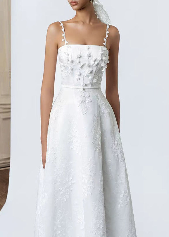 Kazutaka Spaghetti Embroidered Maxi Dress