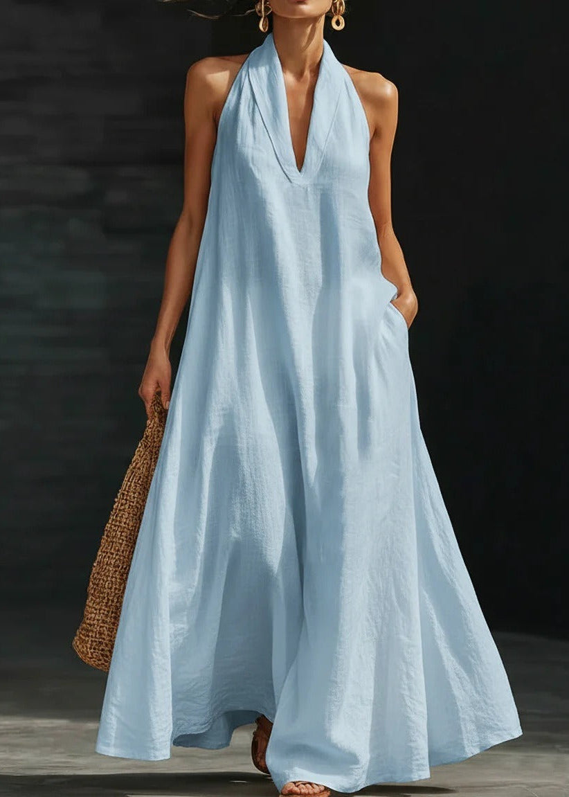 Hervey Halter Neck Oversized Maxi Dress