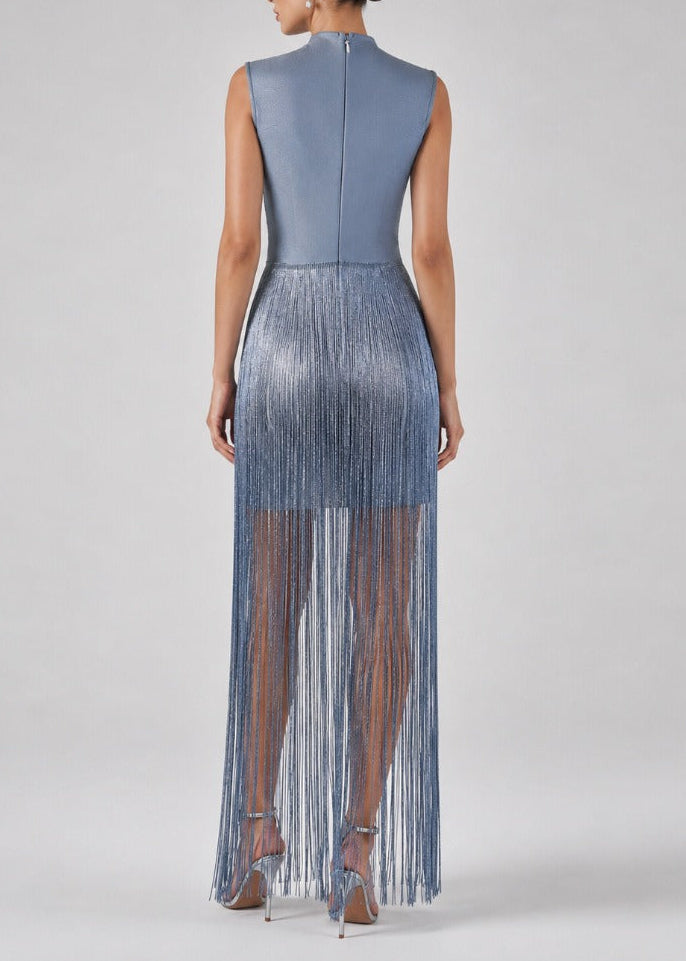 Sera Sleeveless Fringe Maxi Dress