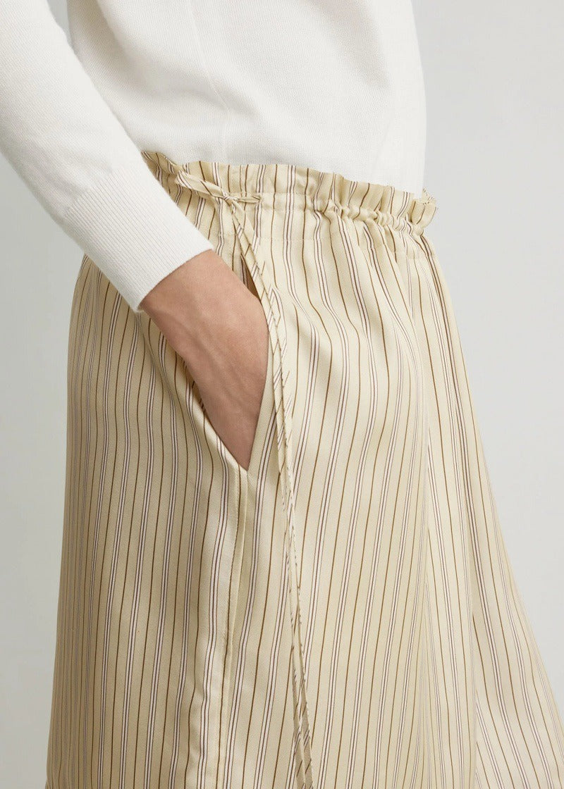 Ferdie Stripe Drawstring Mini Skirt In Baby Blue