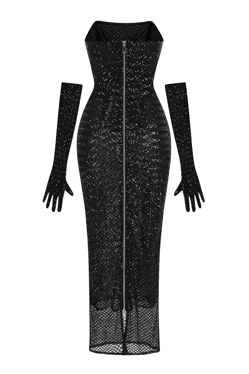 Fulgencio Diamond Pattern Bow Maxi Dress