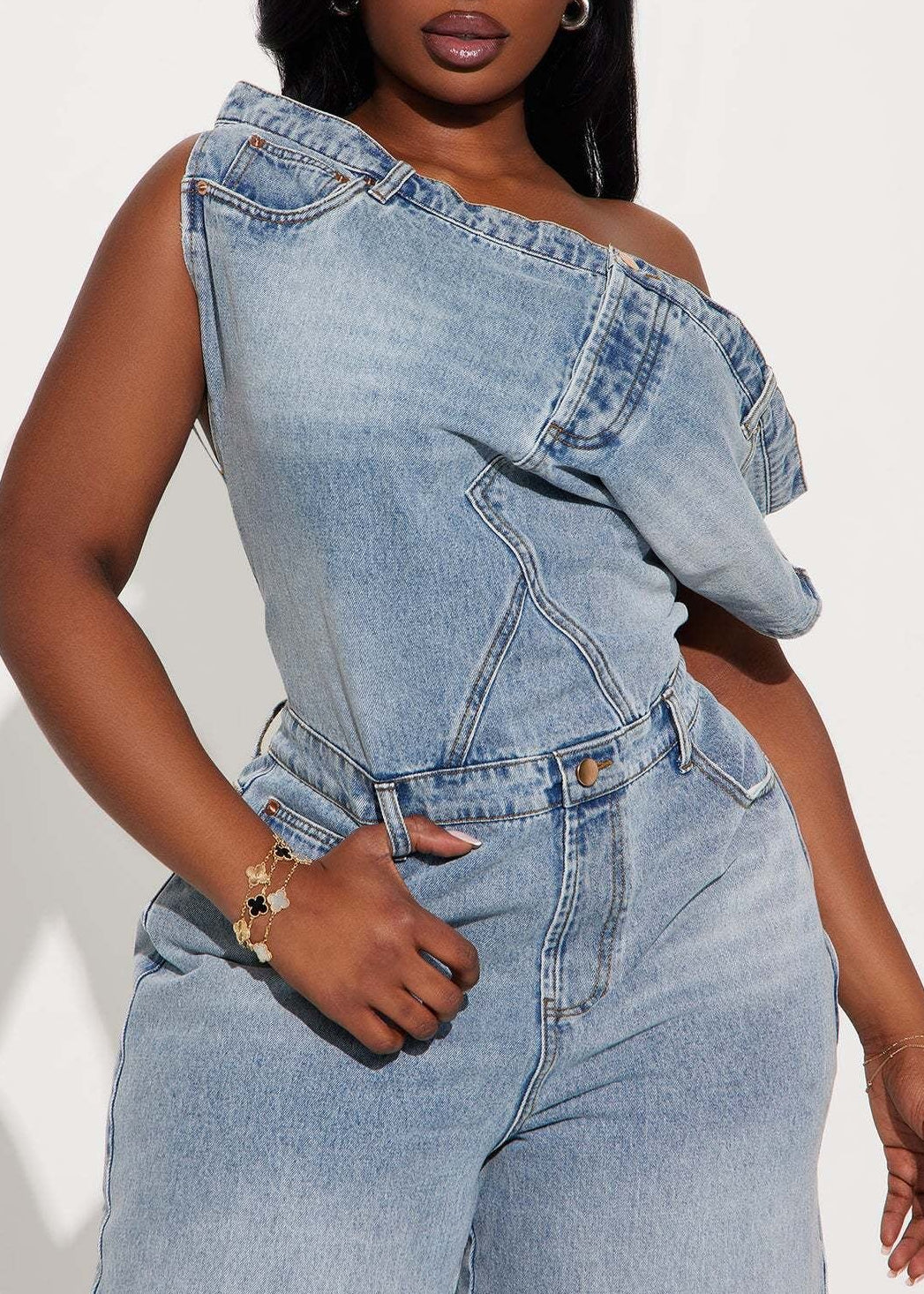 Innocent Deconstruct Denim Playsuit