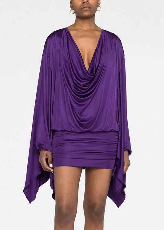 Ilkka Cowl Neck Mini Dress