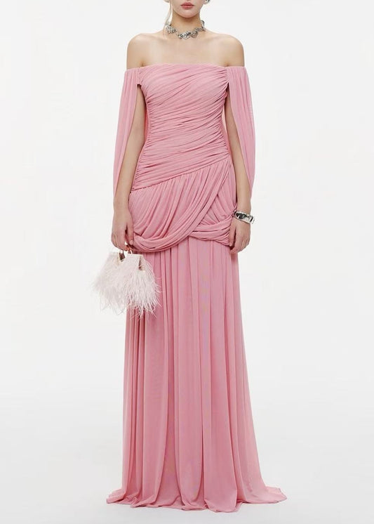 Giselbert One Shoulder Draped Maxi Dress