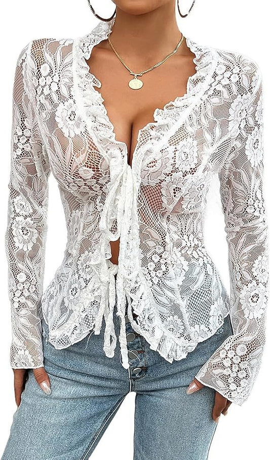 Kimama Long Sleeve Lace Top