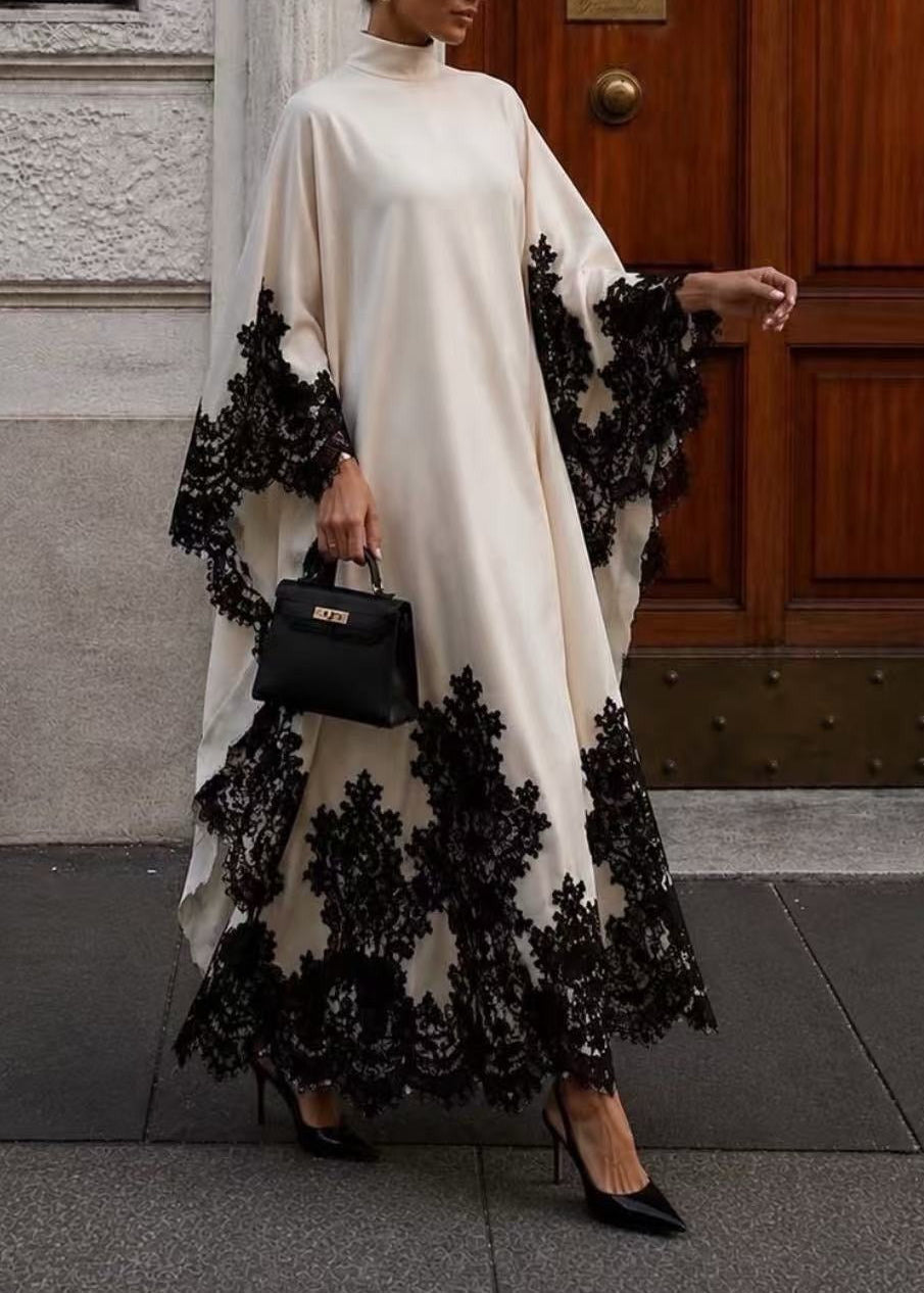 Fionnghuala Satin Lace Maxi Dress