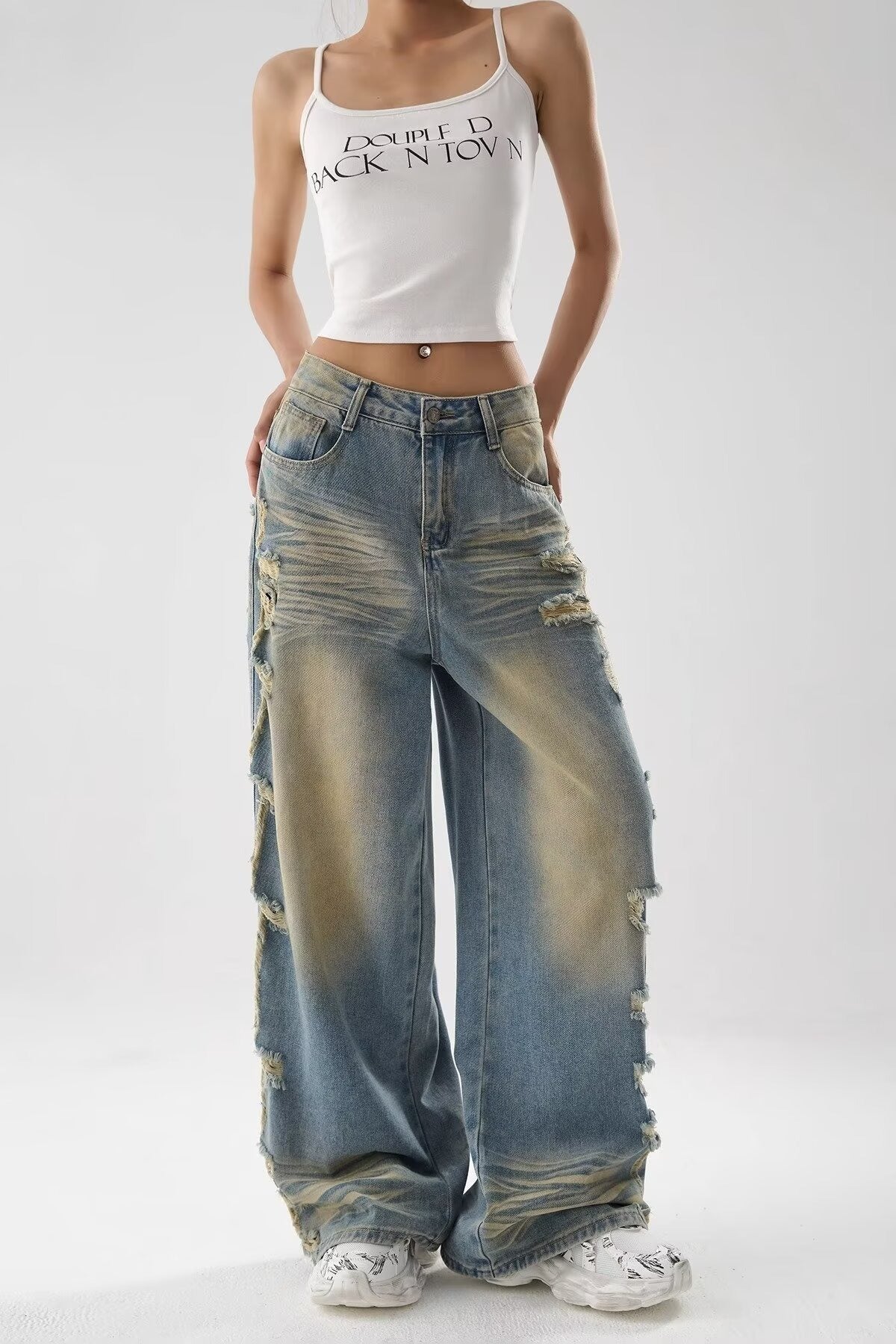 Heraclides Ripped Bleached Jeans