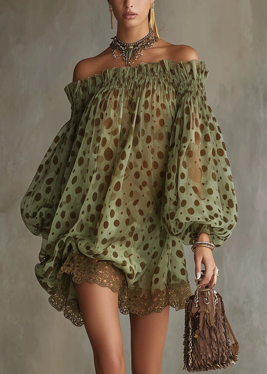 Kalliyan Off Shoulder Print Mini Dress