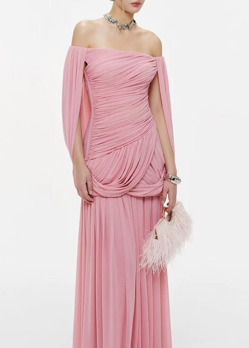 Giselbert One Shoulder Draped Maxi Dress