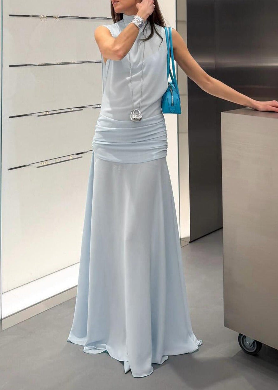 Iouda Sleeveless Mesh Maxi Dress