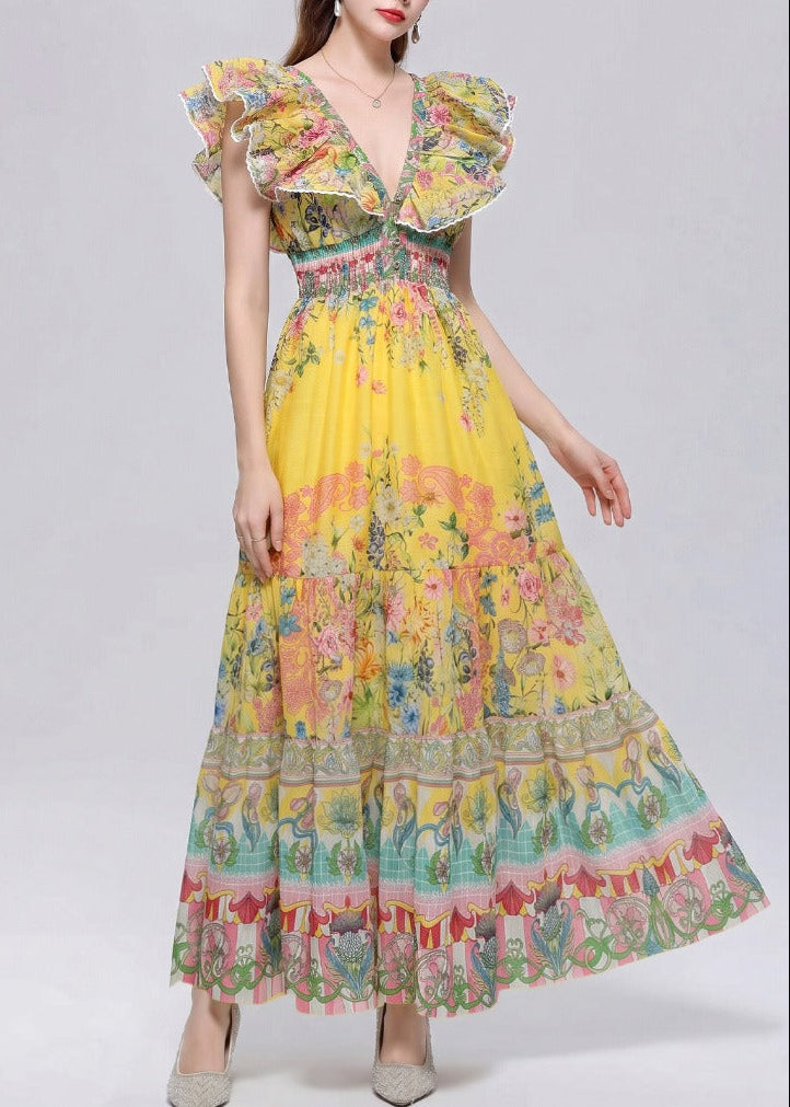 Iuventas Ruffle Floral Midi Dress