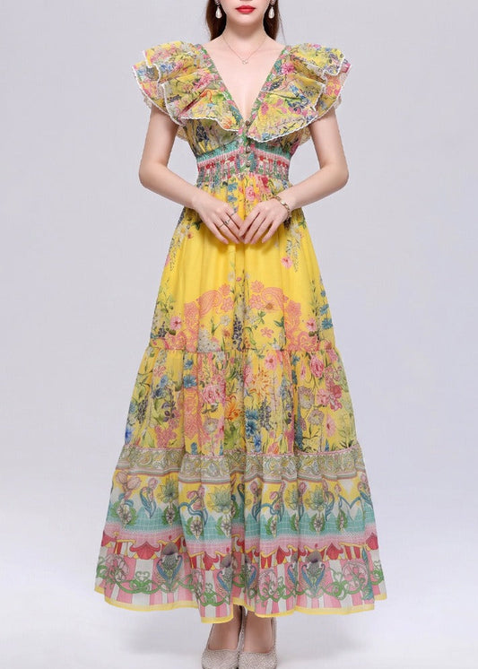 Iuventas Ruffle Floral Midi Dress