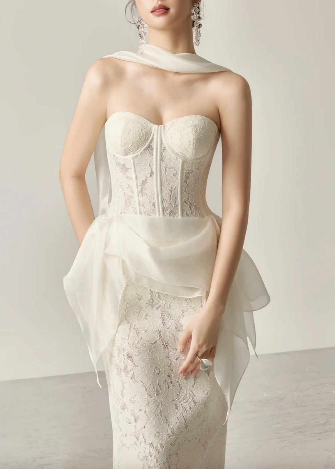 Keegan Corset Lace Maxi Dress