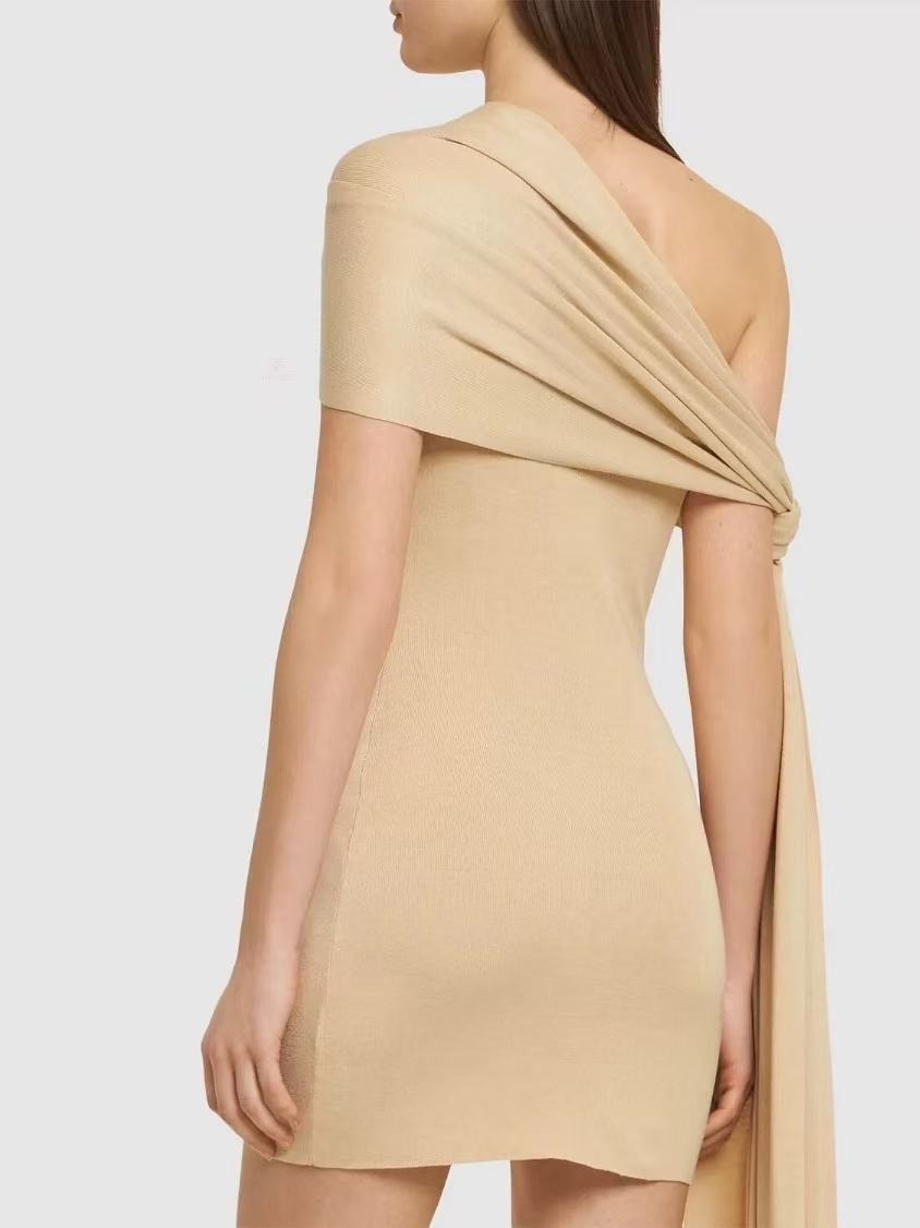 Inaki One Shoulder Fringe Mini Dress