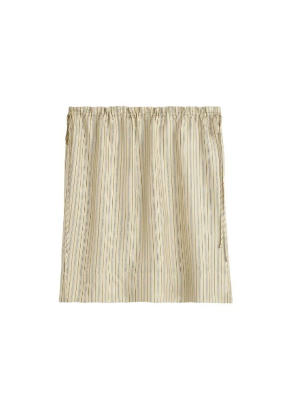 Ferdie Stripe Drawstring Mini Skirt In Baby Blue