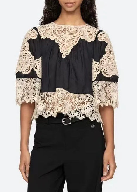 Emanuel Embellished Cochet Top