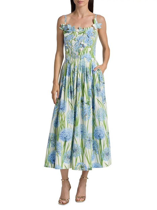 Fathima Spaghetti Flower Maxi Dress