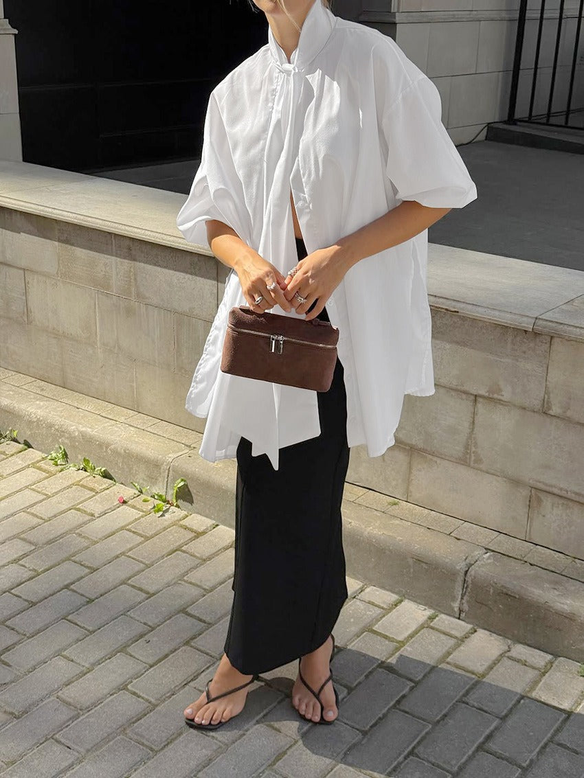 Francis Puff Sleeve Tie Up Top