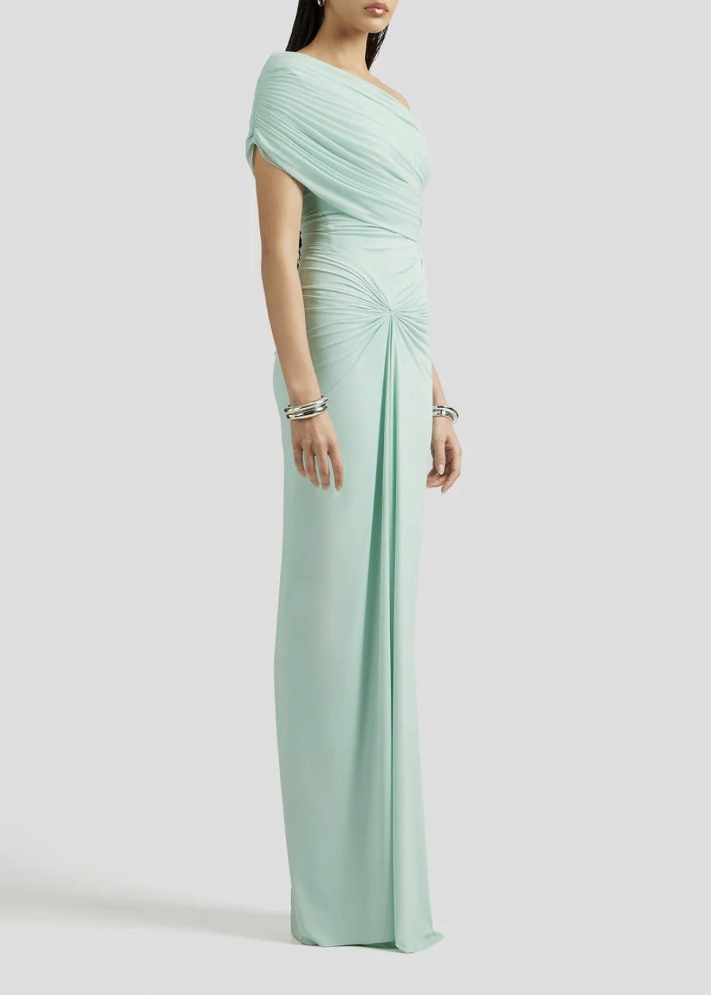 Tessa One Shoulder Ruch Maxi Dress