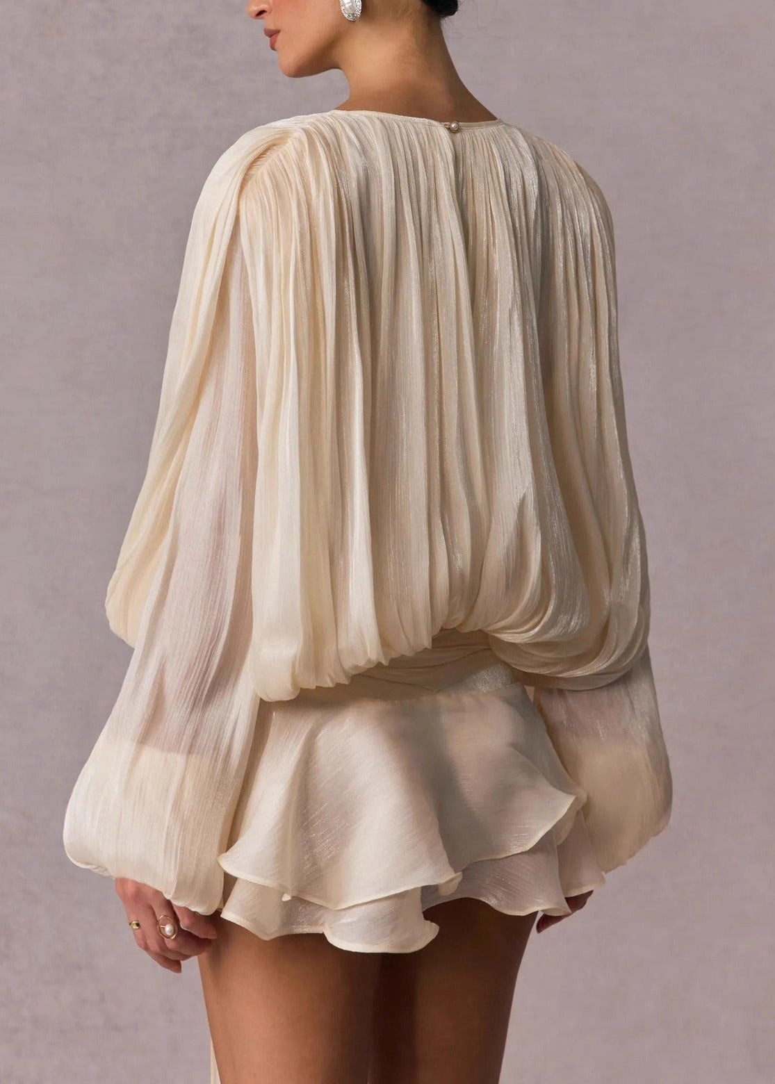 Irshad Mesh Shawl Mini Dress