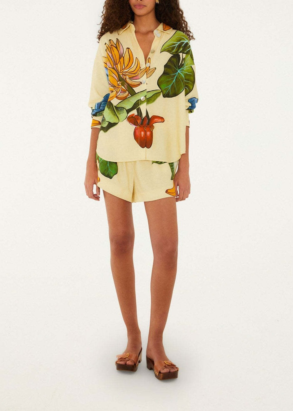 Kayode Long Sleeve Print Shorts Set