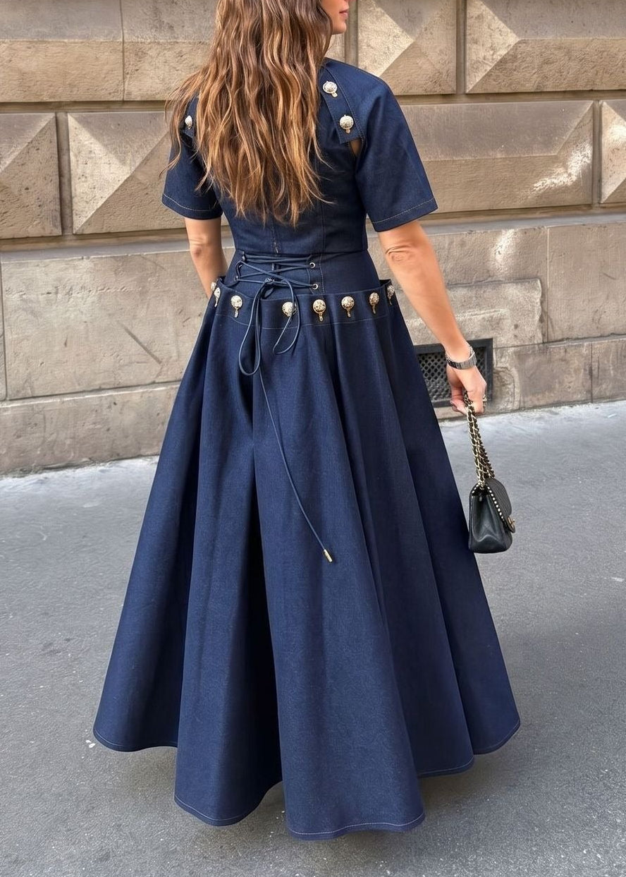 Ivelisse Embellished Denim Skirt Set