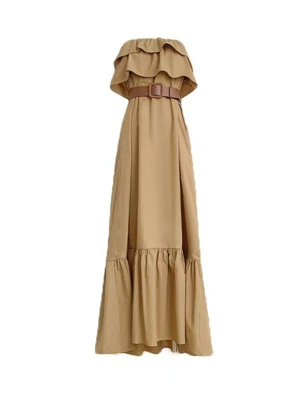 Hamish Strapless Ruffle Maxi Dress