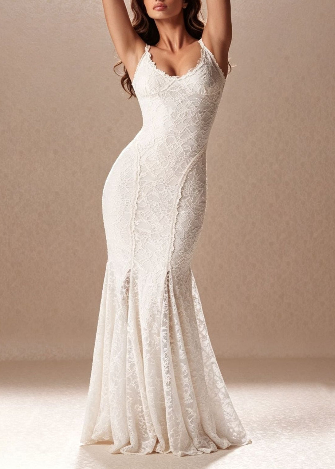 Kitt Spaghetti Lace Maxi Dress