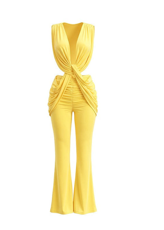 Iesous Ruch Twist Plunge Pants Set