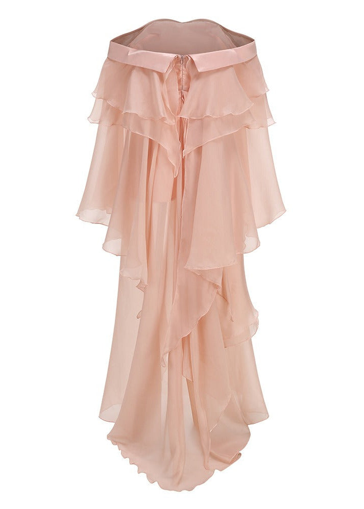 Krypto Off Shoulder Flower Rufffle Maxi Dress
