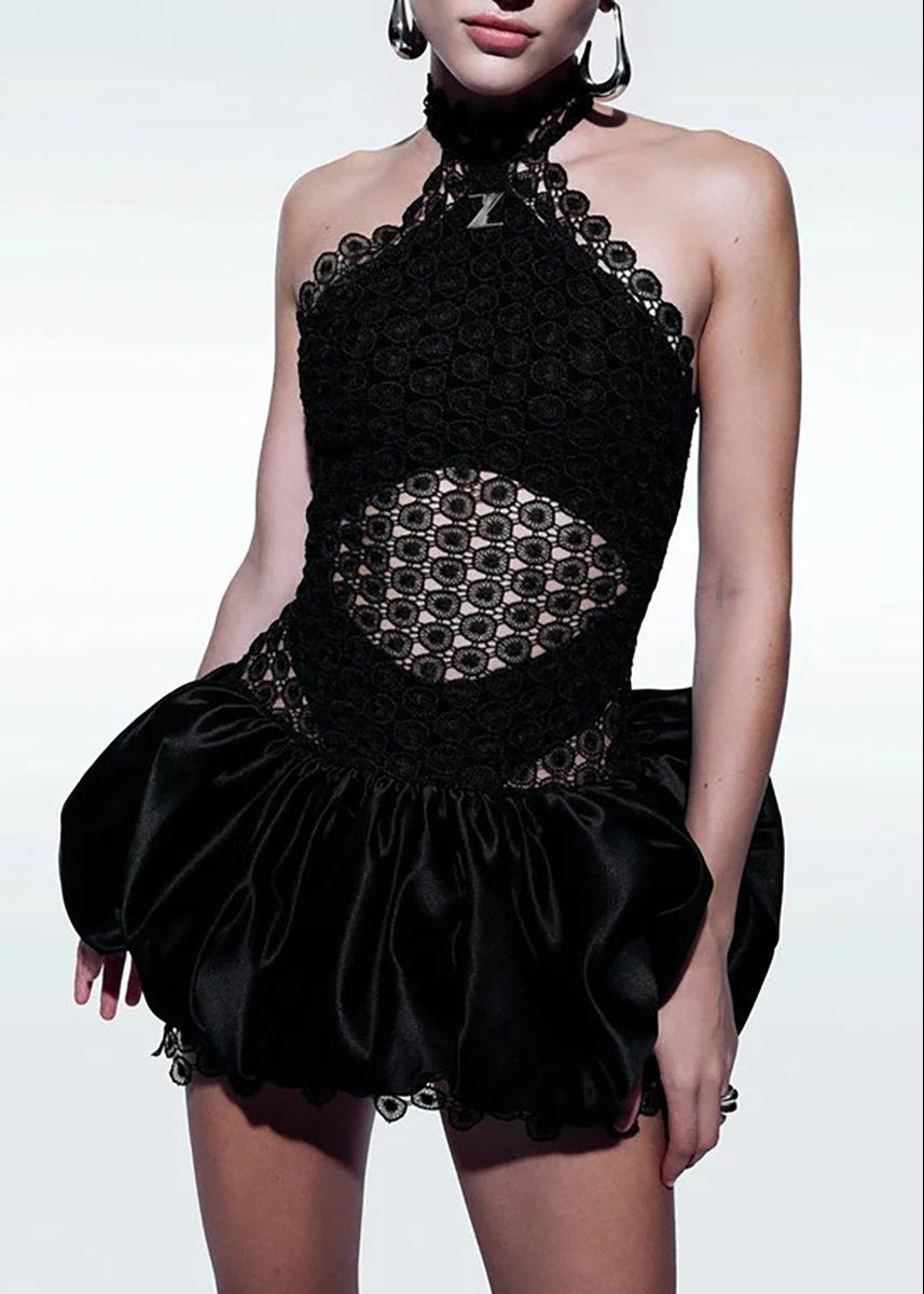 Kealani Halter Neck Bubble Mini Dress