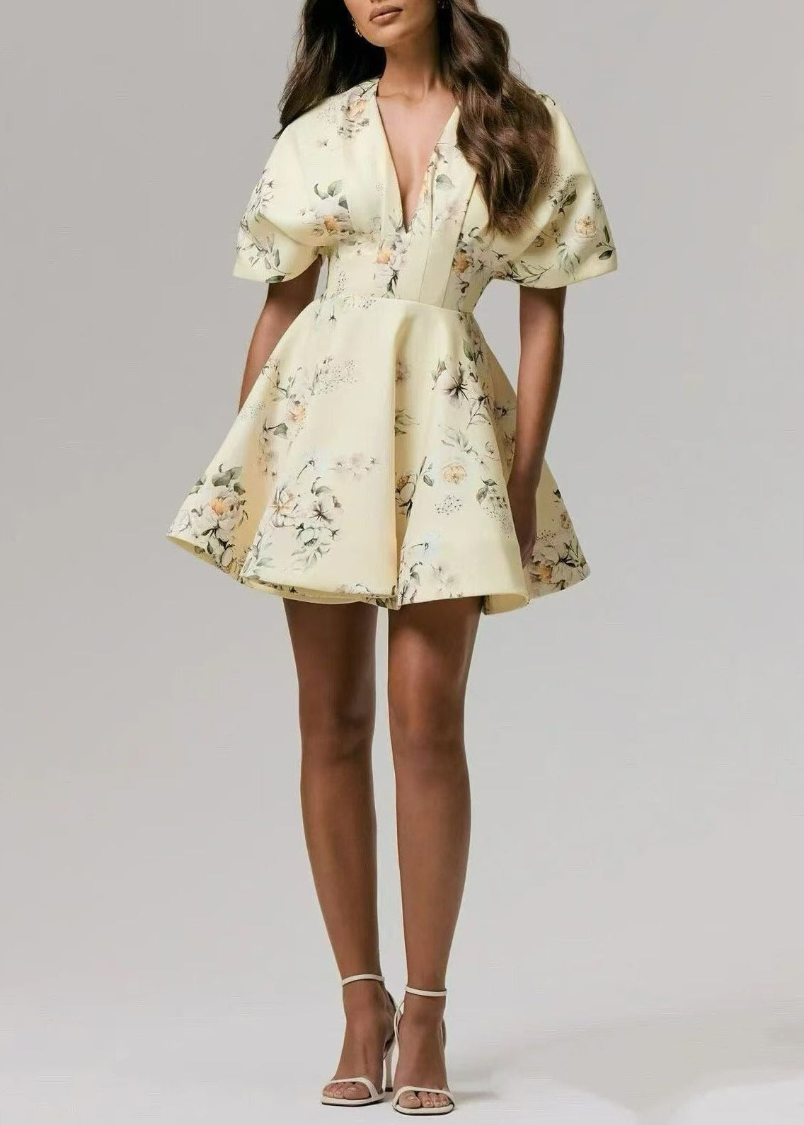 Kensey V Neck Floral Mini Dress