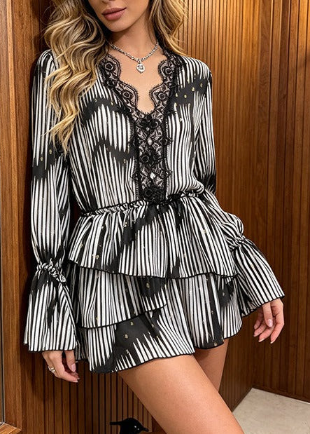 Iosif Lace Tiered Mini Dress