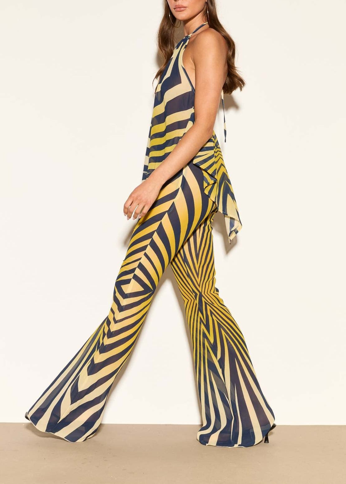 Keoni Halter Neck Stripe Pants Set