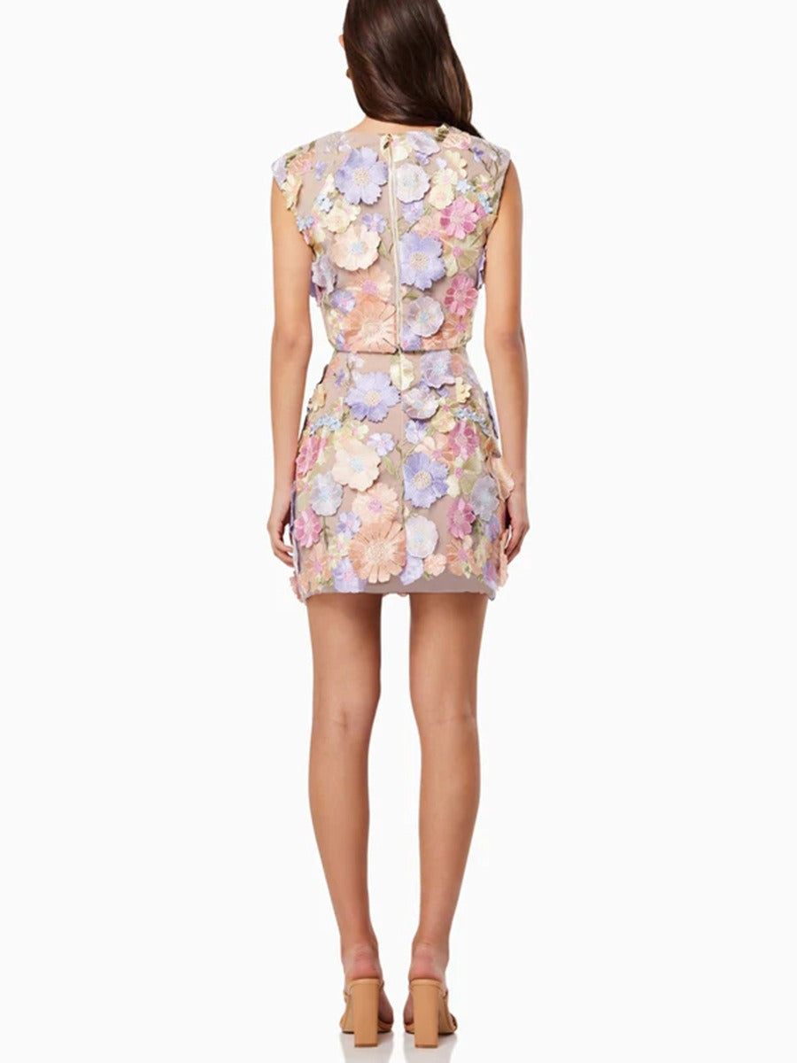 Katerina Sleeveless Flower Skirt Set