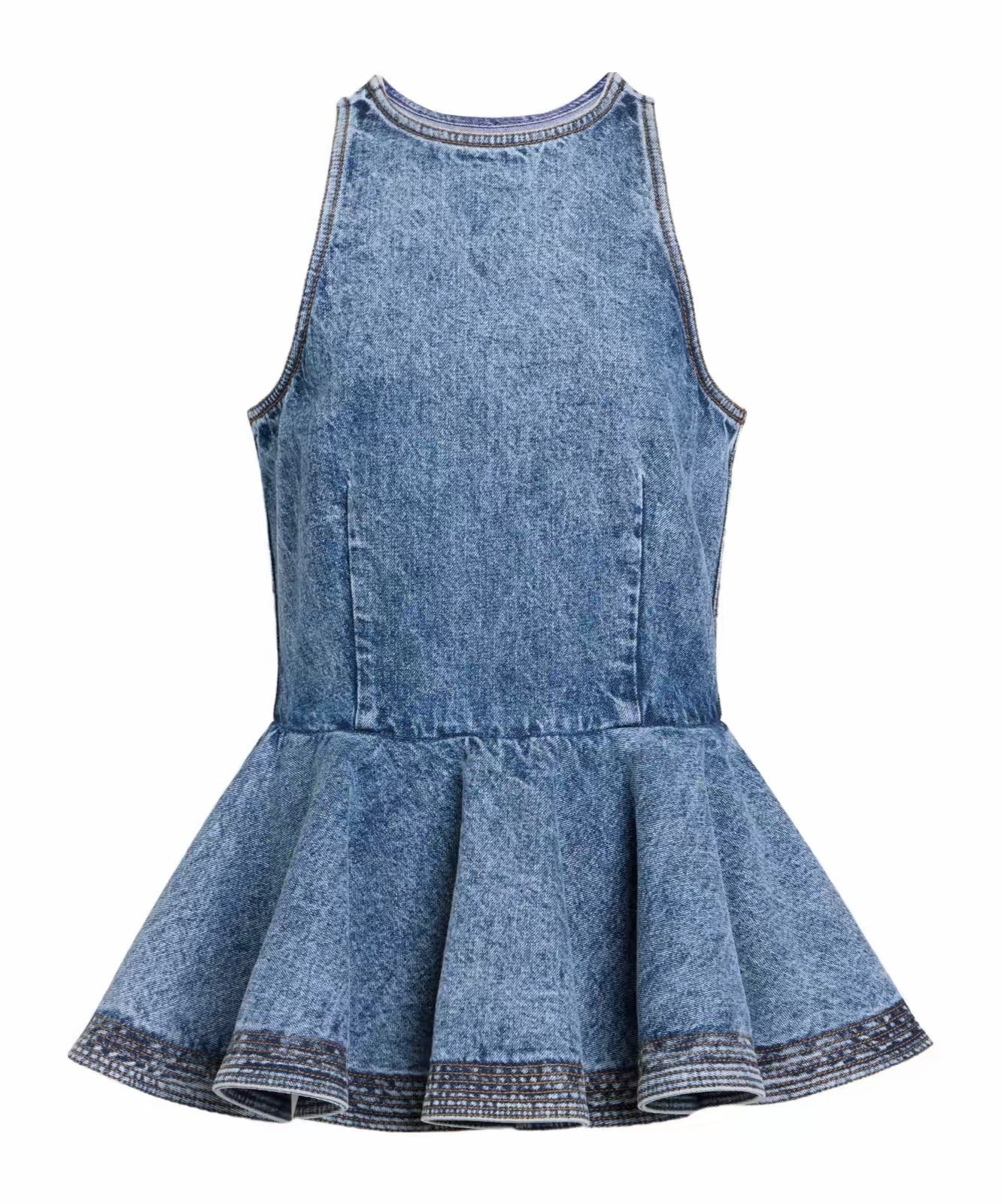 Erwin Denim Ruffle Set