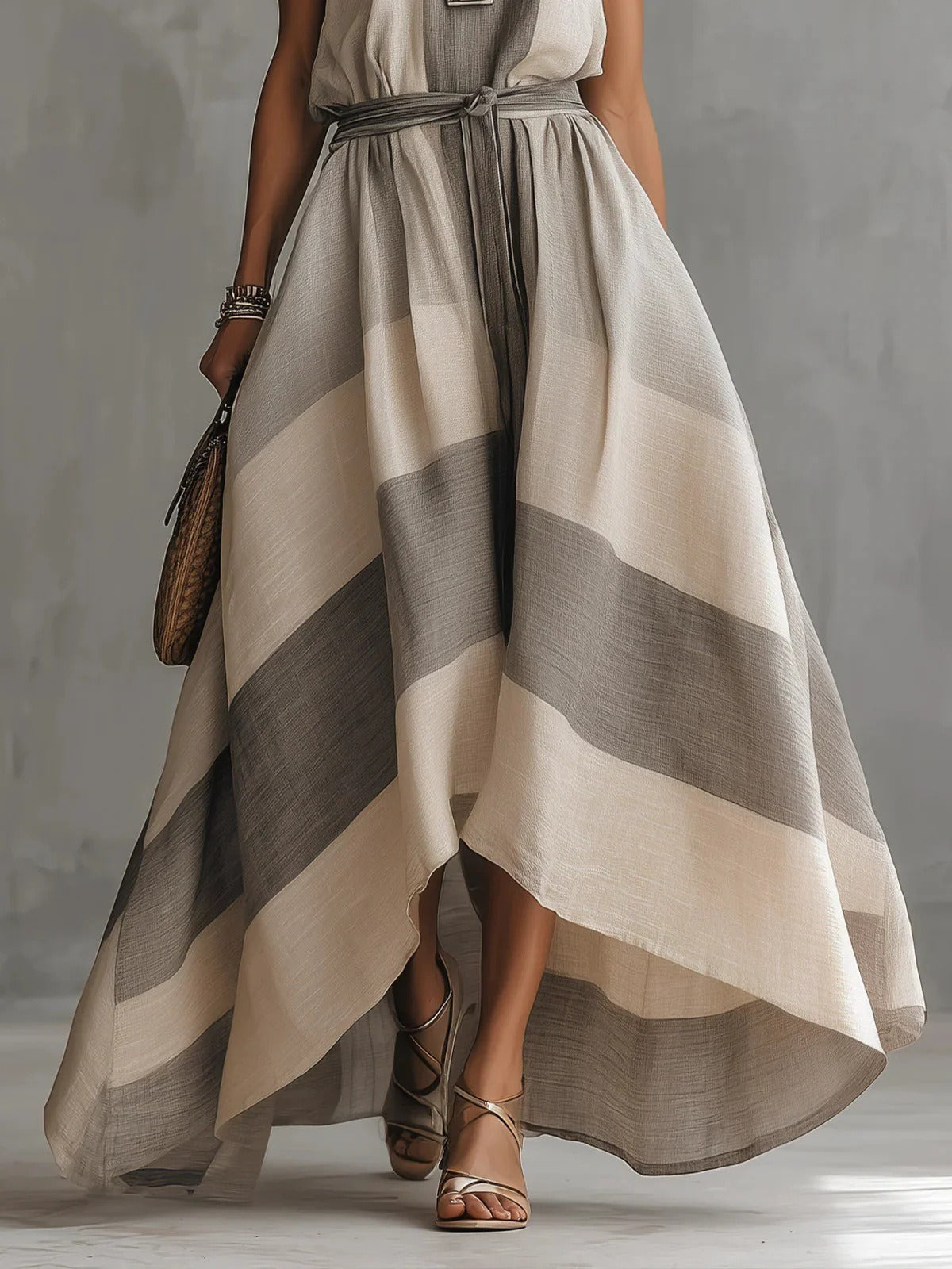 Karolina Sleeveless Stripe Maxi Dress