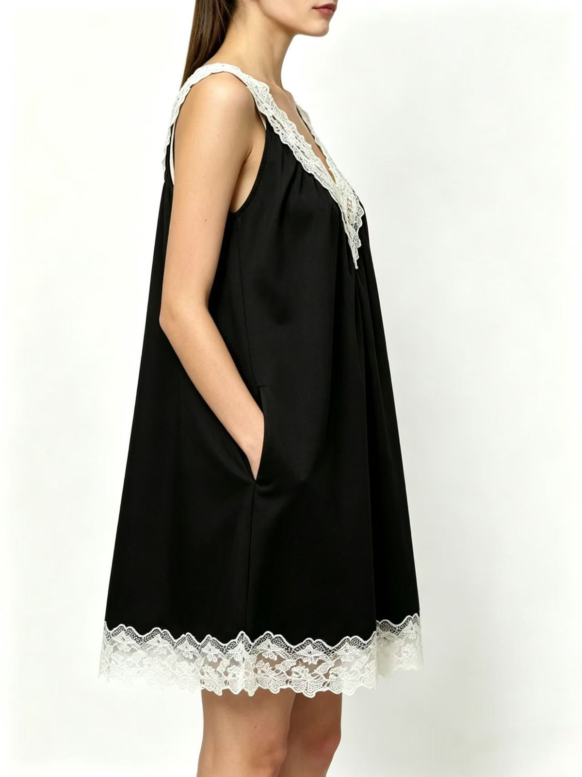 Fermina Sleeveless Lace Mini Dress