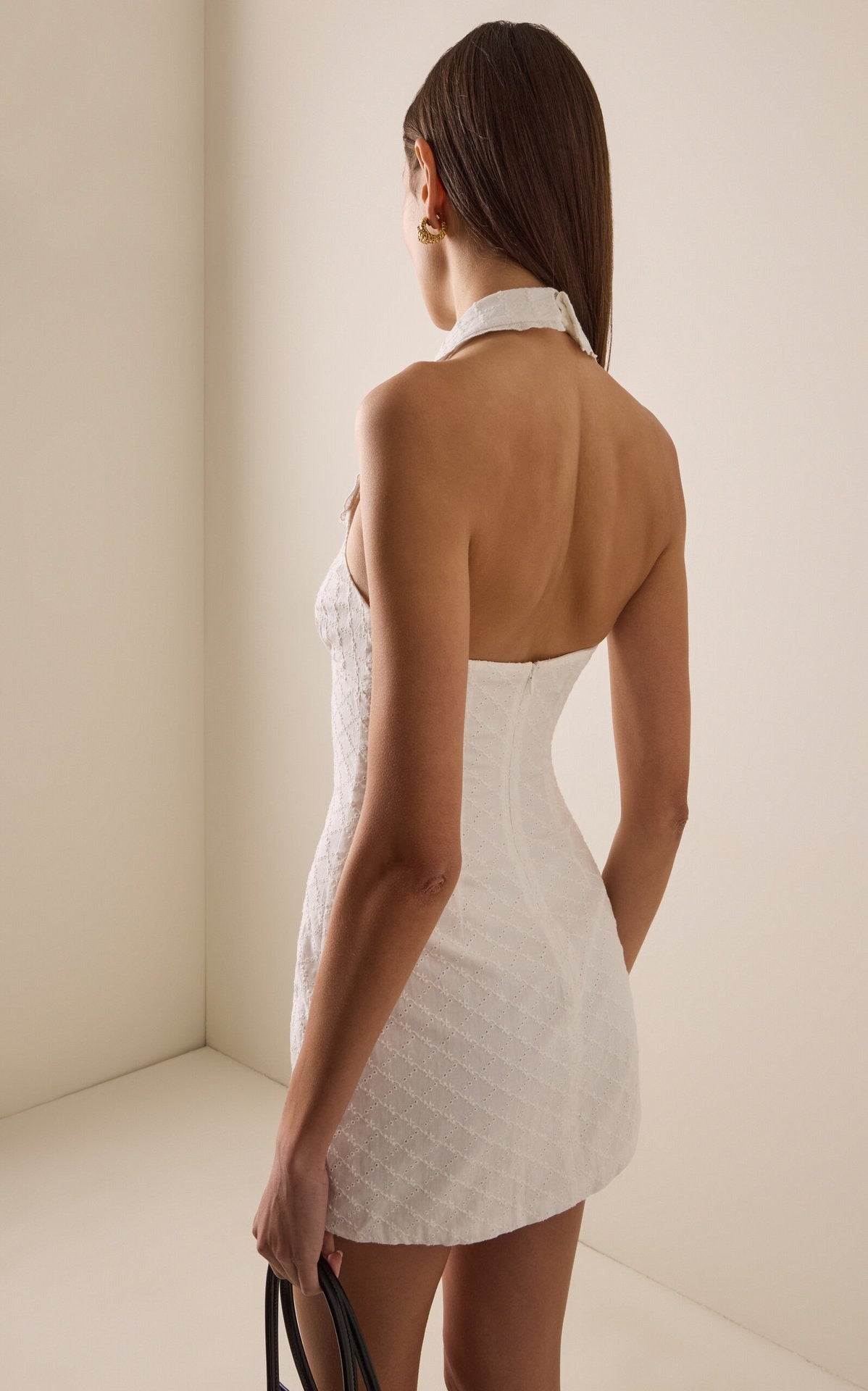 Kitoko Halter Neck Embroidered Mini Dress