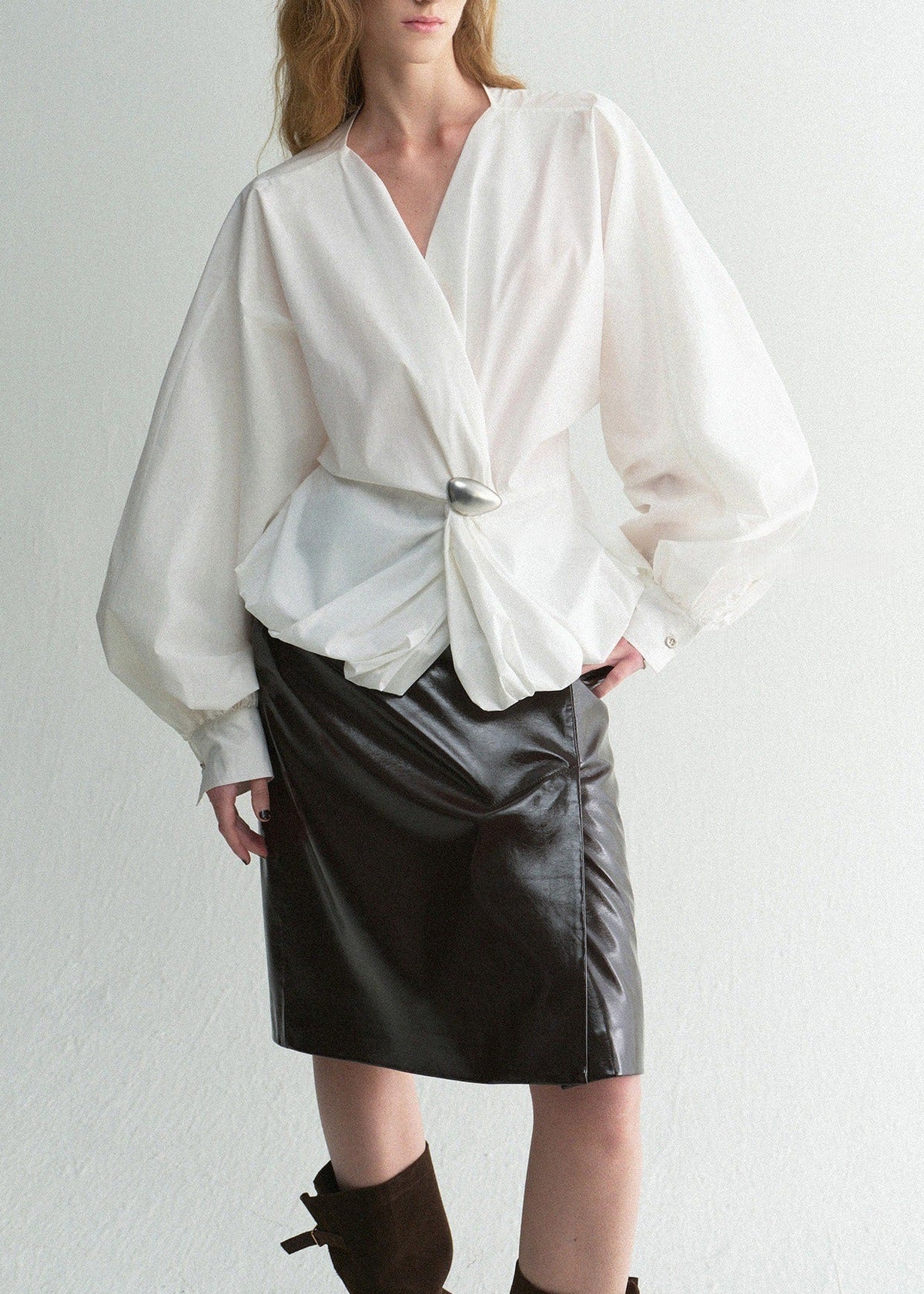 Koume V Neck Draped Top