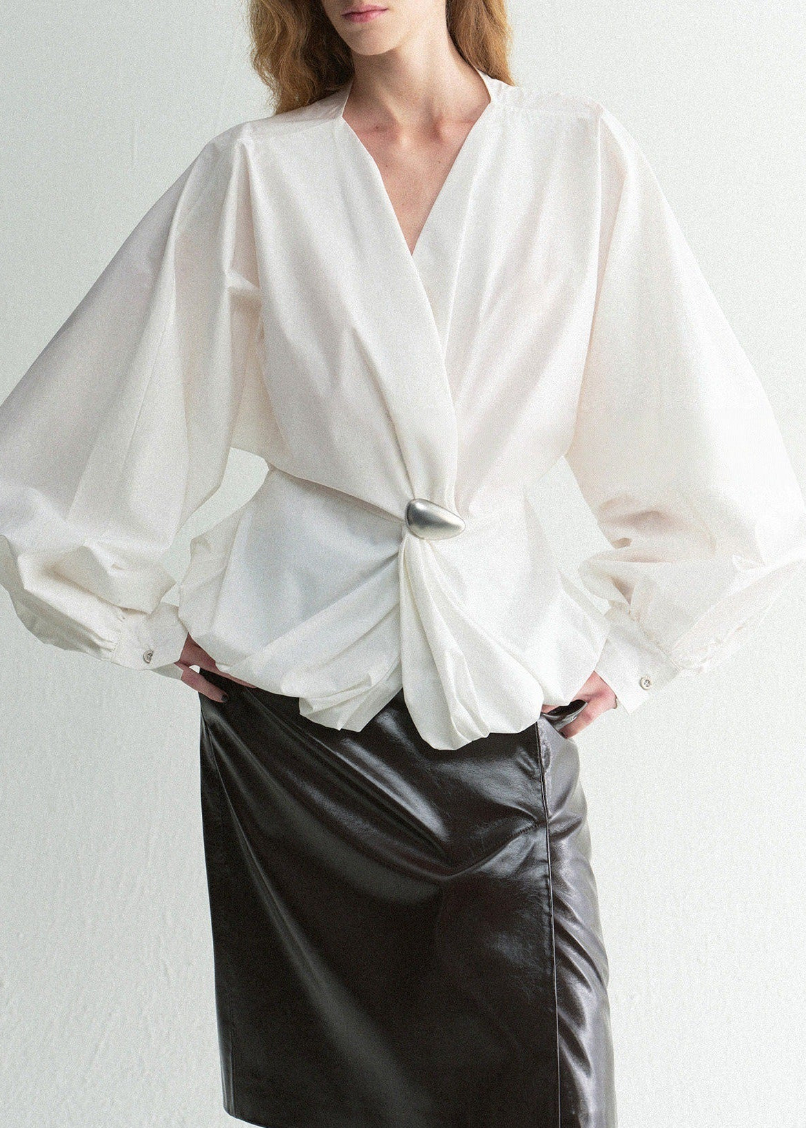 Koume V Neck Draped Top