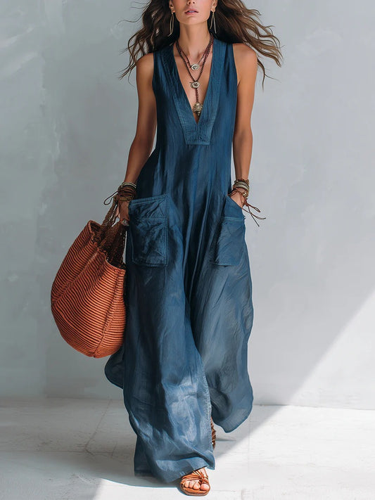 Karin V Neck Jumpsuit