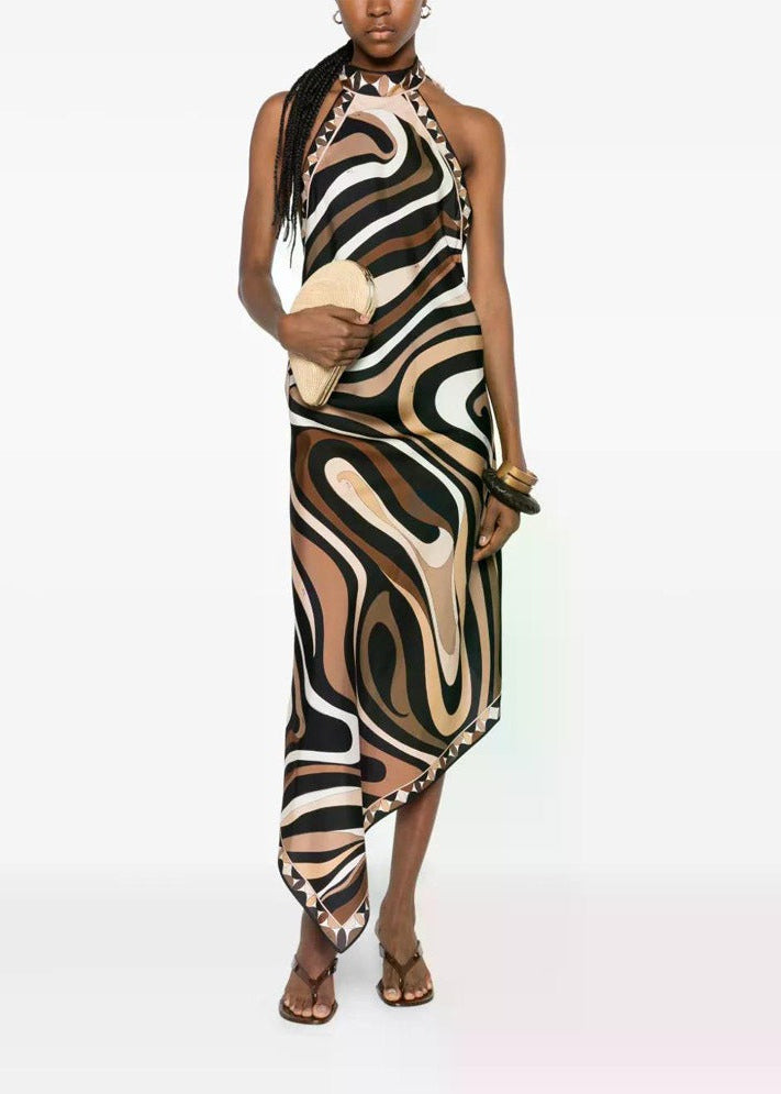 Hardy Backless Print Maxi Dress