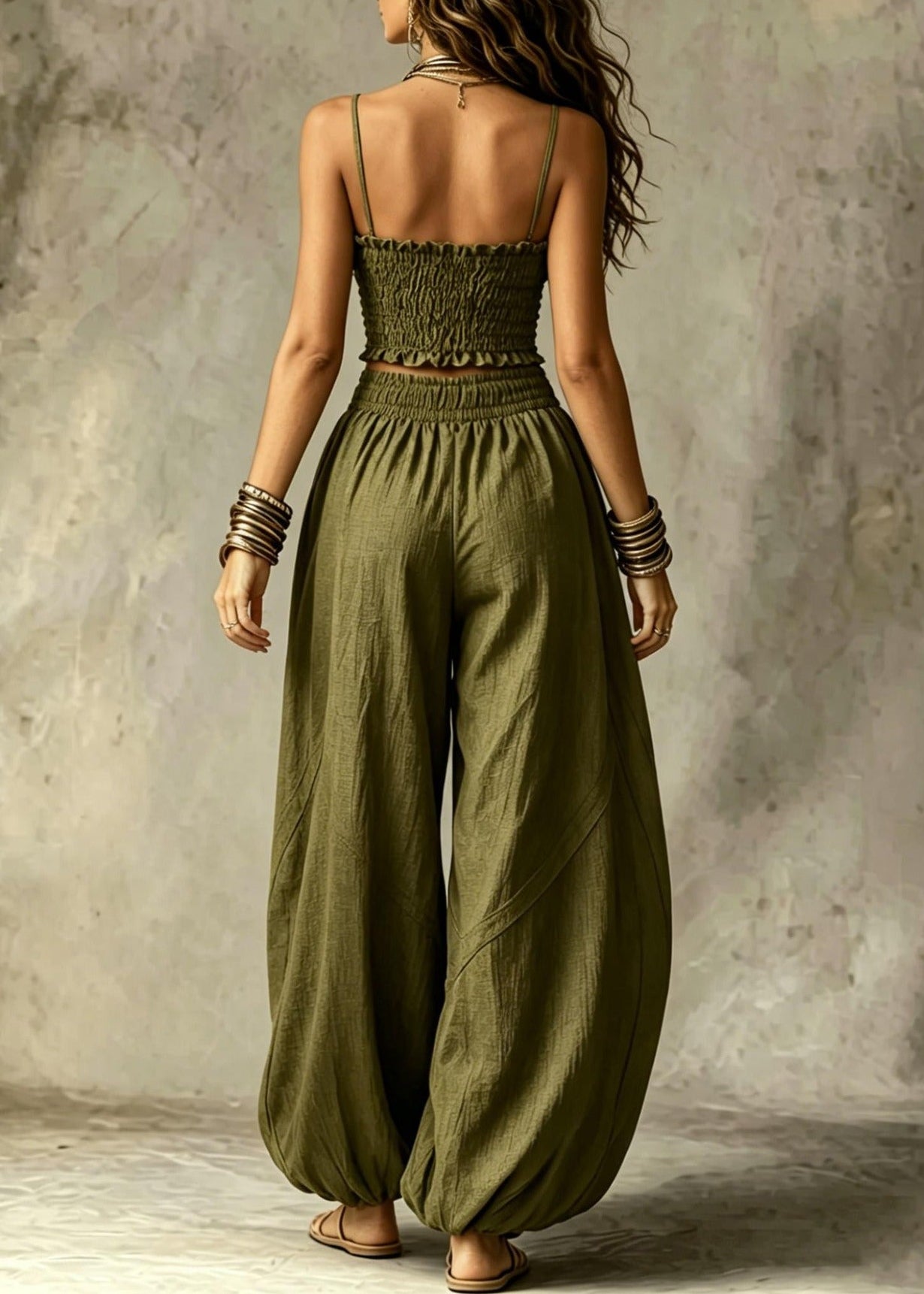Iroda Spaghetti Ruch Pants Set