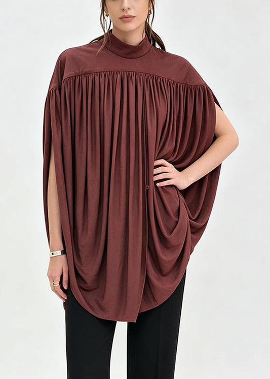 kimiyo Cape Sleeve Draped Top