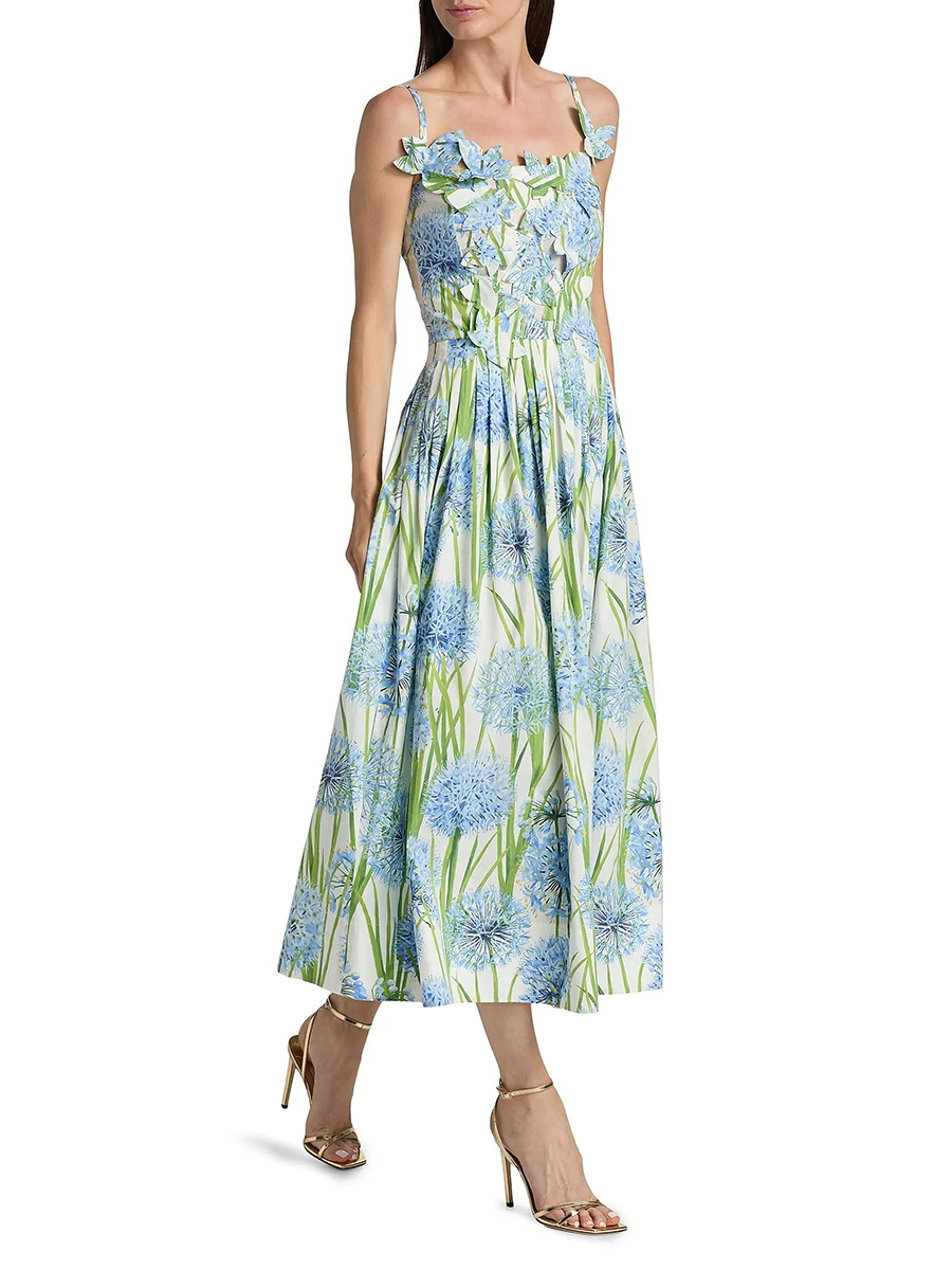 Fathima Spaghetti Flower Maxi Dress
