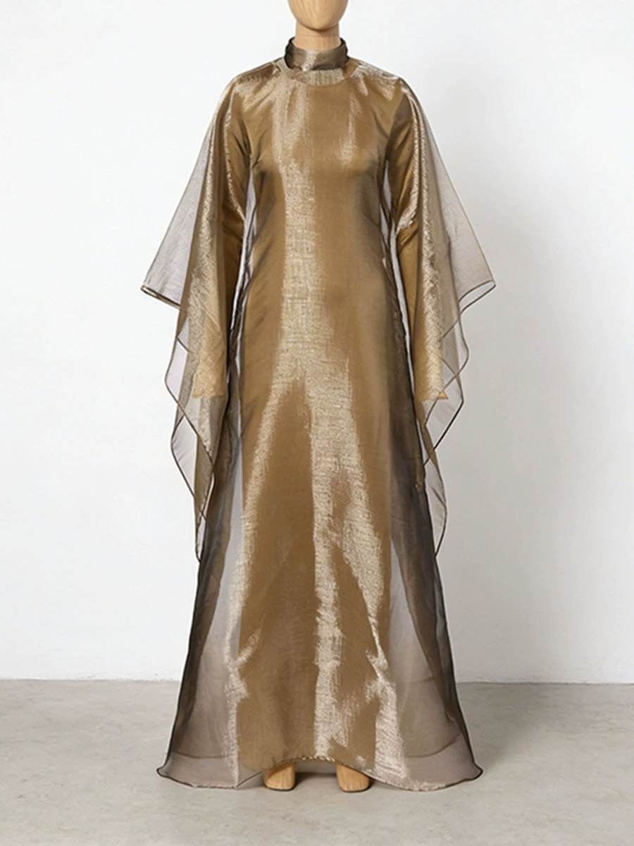 Ffion Mesh Shawl Maxi Dress
