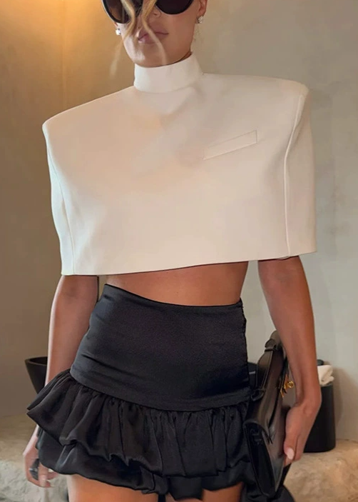 Keiji High Neck Crop Top