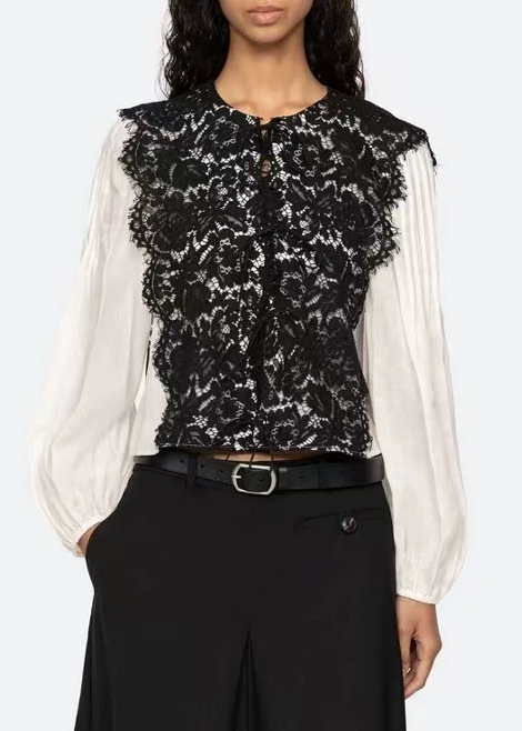 Fikriyya Lace Balloon Sleeve Top