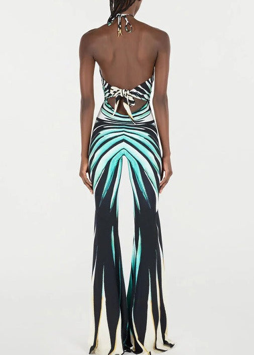 Keoni Halter Neck Stripe Jumpsuit
